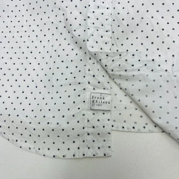 Frank & Eileen Barry White Printed Crinkle Shirt - Picture 6 of 12